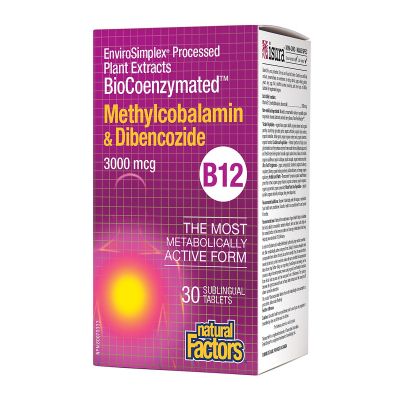 비타민 B B12 BioCoenzymated, 3,000mcg, 빠르게 용해되는 정제 30정 , Methylcobalamin & Dibencozide 3000 mcg 30 Tablets