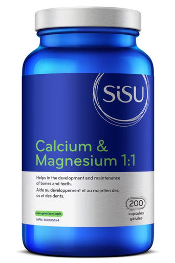 SISU Calcium & Magnesium 1:1 with D3 200 cap